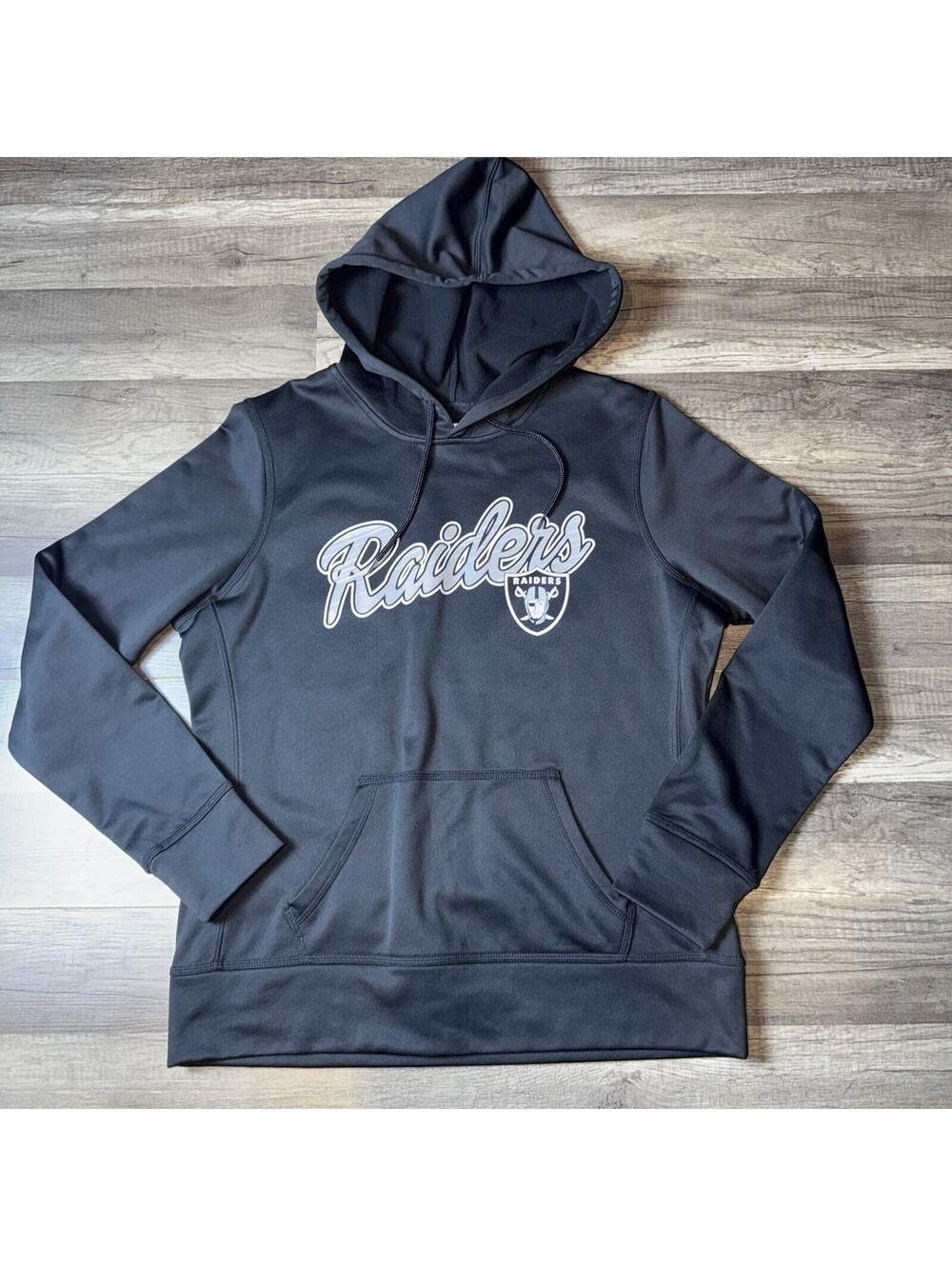 Las Vegas Raiders NFL Team Apparel TX3 Warm Hoodie Men’s Medium Black Logo 2016